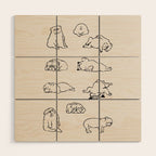 More Sleep English Bulldog Wood Wall Art Gallery Image 1