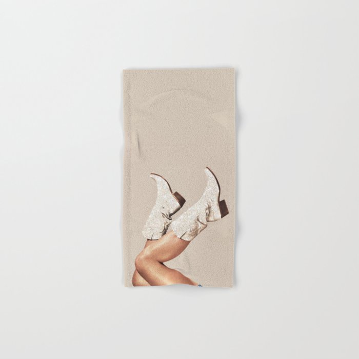 These Boots - Neutral Glitter II / Beige Bath Towel Gallery Image 1