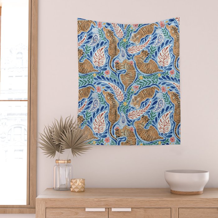 Blue Safari Adventure Wall Tapestry Gallery Image 2