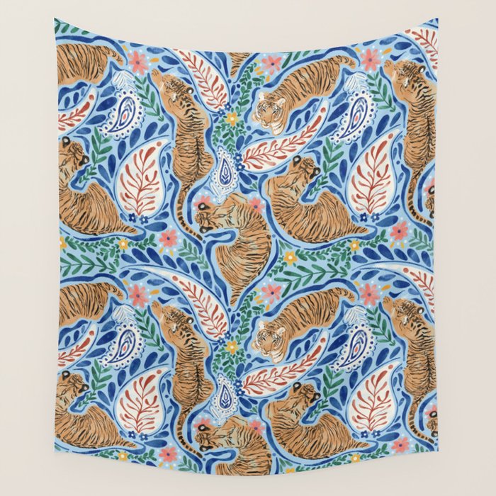 Blue Safari Adventure Wall Tapestry Gallery Image 1