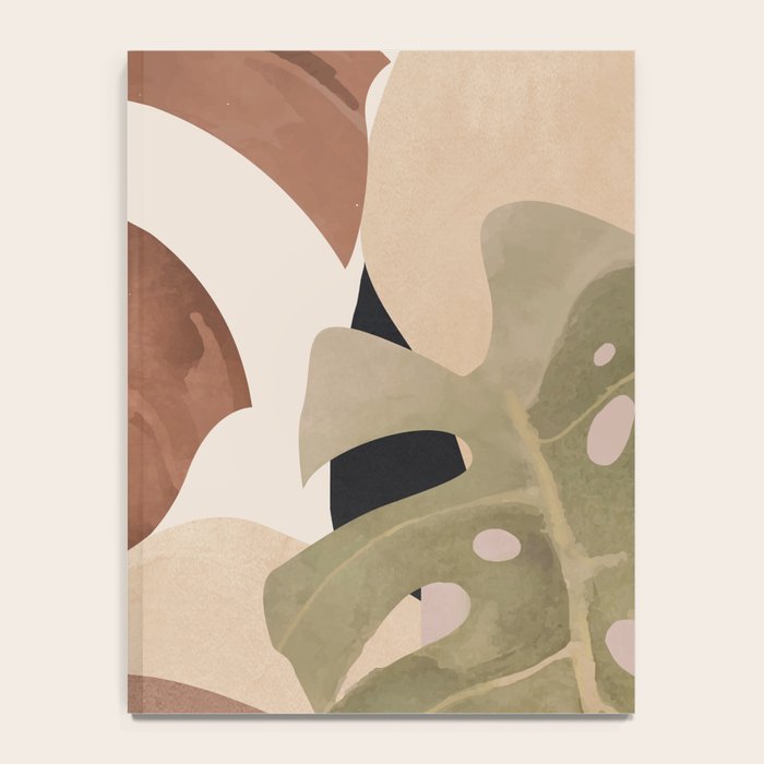 Abstract Art Tropical Leaves 3 Mocha Mousse Notebook Gallery Image 4