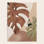 Abstract Art Tropical Leaves 3 Mocha Mousse Poster Gallery Image 4
