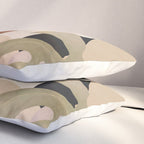 Abstract Art Tropical Leaves 3 Mocha Mousse Pillow Sham Gallery Image 3