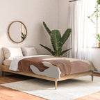 Abstract Art Tropical Leaves 3 Mocha Mousse Comforter Gallery Image 2