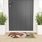 Abstract Art Tropical Leaves 3 Mocha Mousse Welcome Mat Gallery Image 3