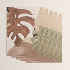 Abstract Art Tropical Leaves 3 Mocha Mousse Wrapping Paper Gallery Image 3