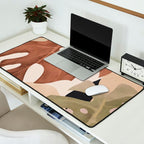 Abstract Art Tropical Leaves 3 Mocha Mousse Desk Mat Gallery Image 2
