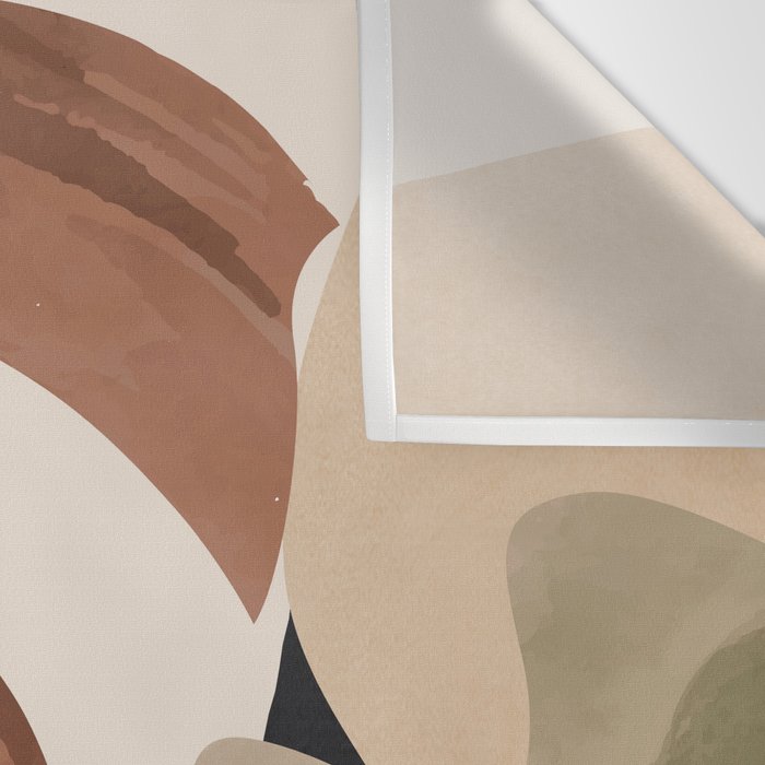 Abstract Art Tropical Leaves 3 Mocha Mousse Wall Tapestry Gallery Image 3