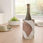 Abstract Art Tropical Leaves 3 Mocha Mousse Wine Chiller Gallery Image 4