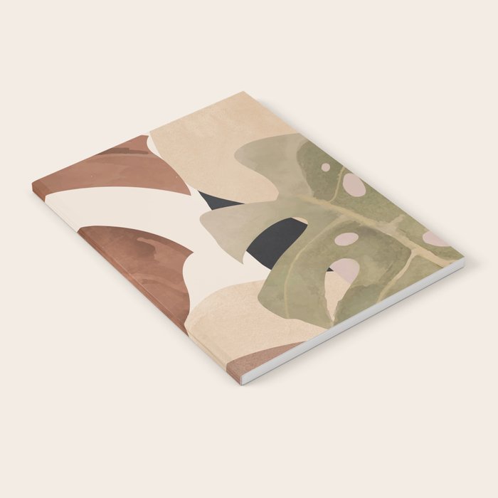 Abstract Art Tropical Leaves 3 Mocha Mousse Notebook Gallery Image 2