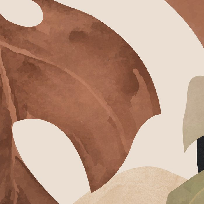 Abstract Art Tropical Leaves 3 Mocha Mousse Coffee Mug Gallery Image 2