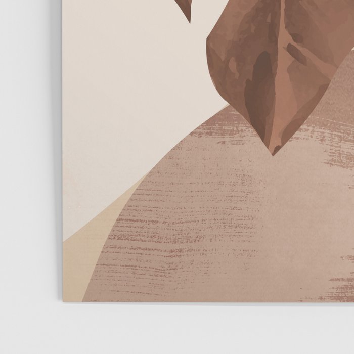 Abstract Art Tropical Leaves 3 Mocha Mousse Poster Gallery Image 3