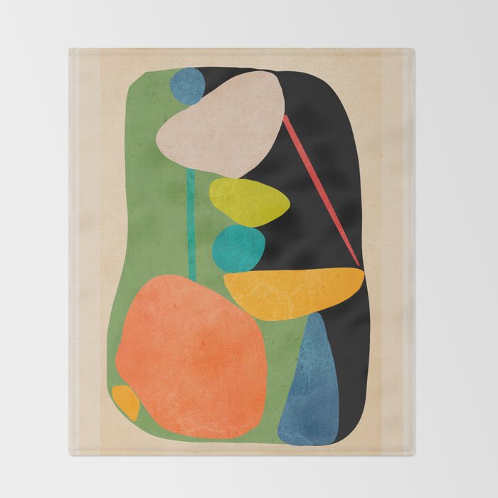 Abstract Stones 8 Throw Blanket Gallery Image 2