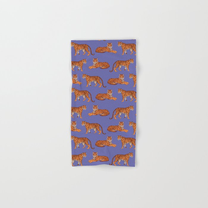 Tigers - Very Peri Bath Towel Gallery Image 1