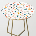 Terrazzo, Abstract Quirky Shapes Bohemian Modern Pattern Confetti Celebration Random Colorful Shapes Side Table Gallery Image 2