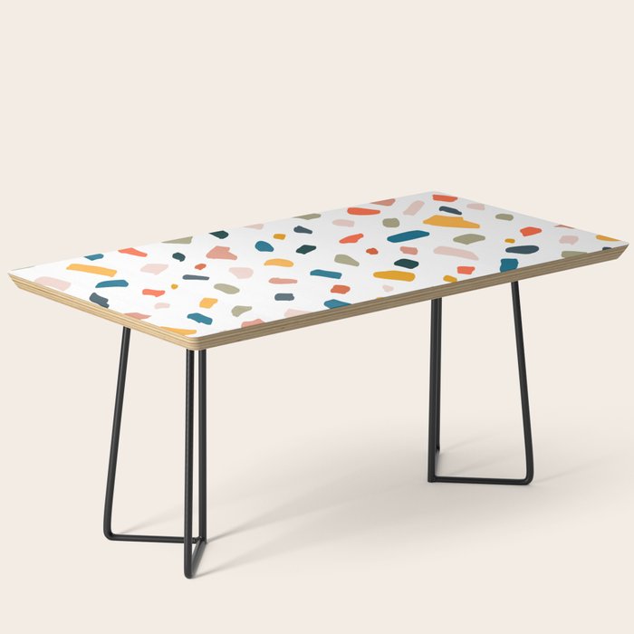 Terrazzo, Abstract Quirky Shapes Bohemian Modern Pattern Confetti Celebration Random Colorful Shapes Coffee Table Gallery Image 1