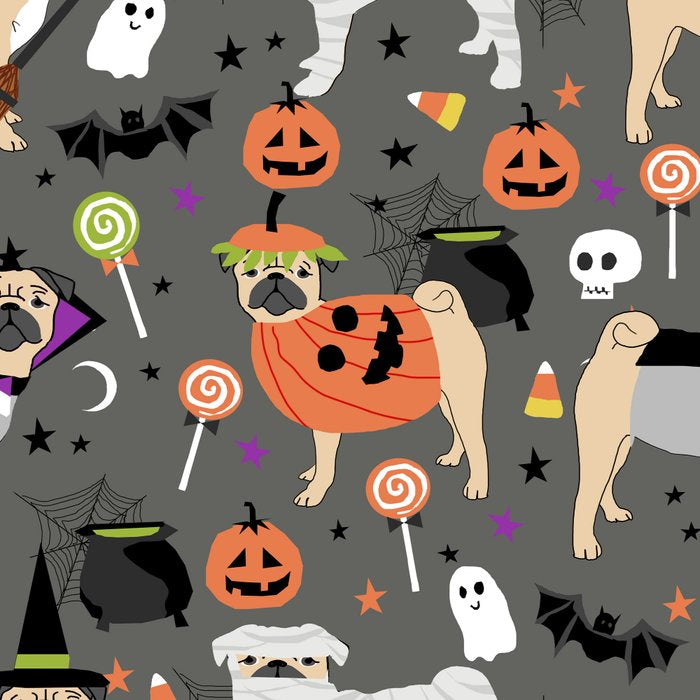 Pug halloween costumes mummy witch vampire pug dog breed pattern by pet friendly Coffee Mug Gallery Image 2