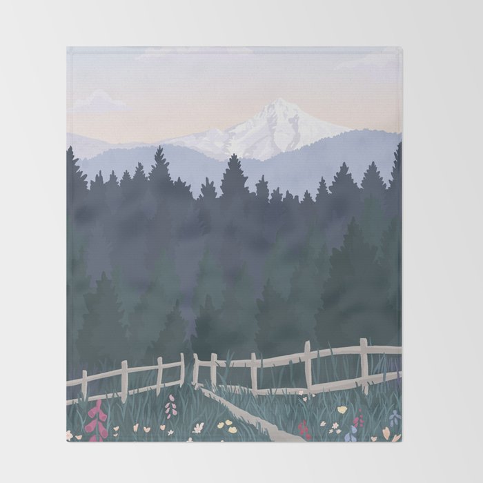Powell Butte, Oregon Nature Park / National Parks, Portland Throw Blanket Gallery Image 2