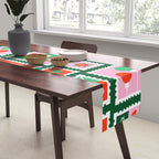 Christmas postage stamp pattern Table Runner Gallery Image 2