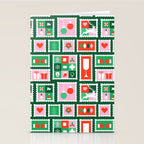 Christmas postage stamp pattern Stationery Card Gallery Image 2