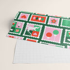 Christmas postage stamp pattern Wrapping Paper Gallery Image 2