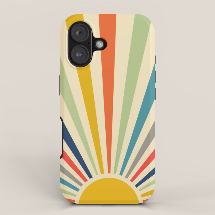 Sun Retro Art III iPhone Case Gallery Image 1