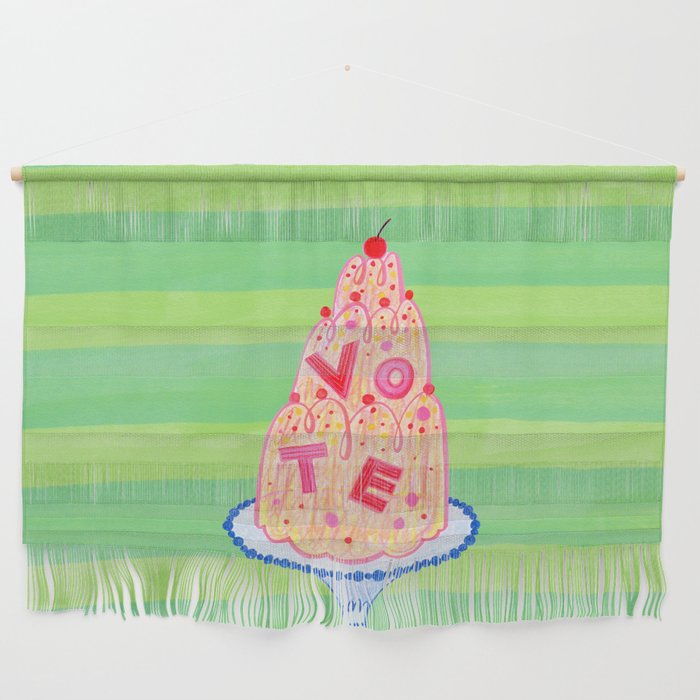 Mold the Future & Vote in Lime Green Wall Hanging Gallery Image 1