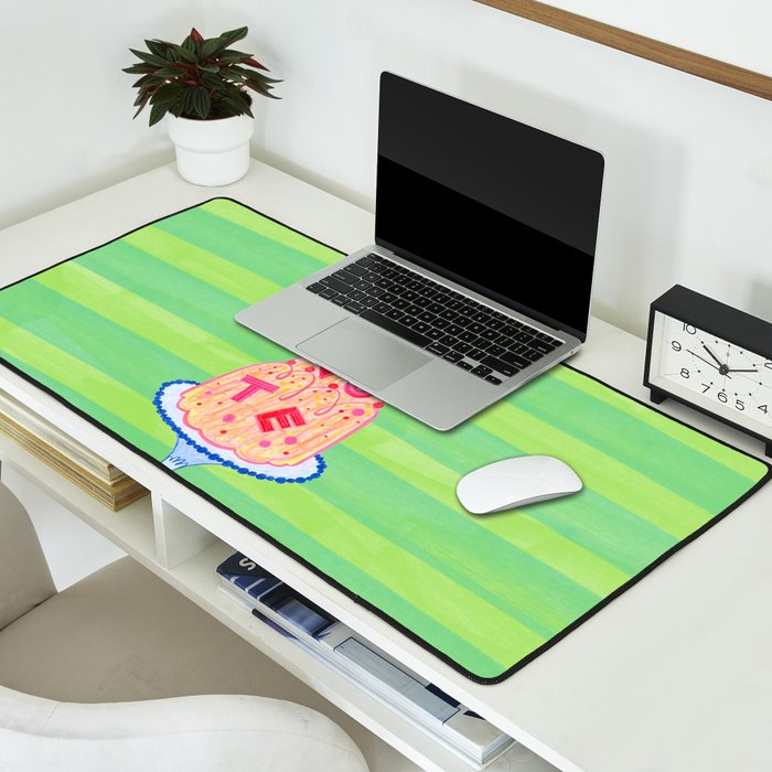 Mold the Future & Vote in Lime Green Desk Mat Gallery Image 2