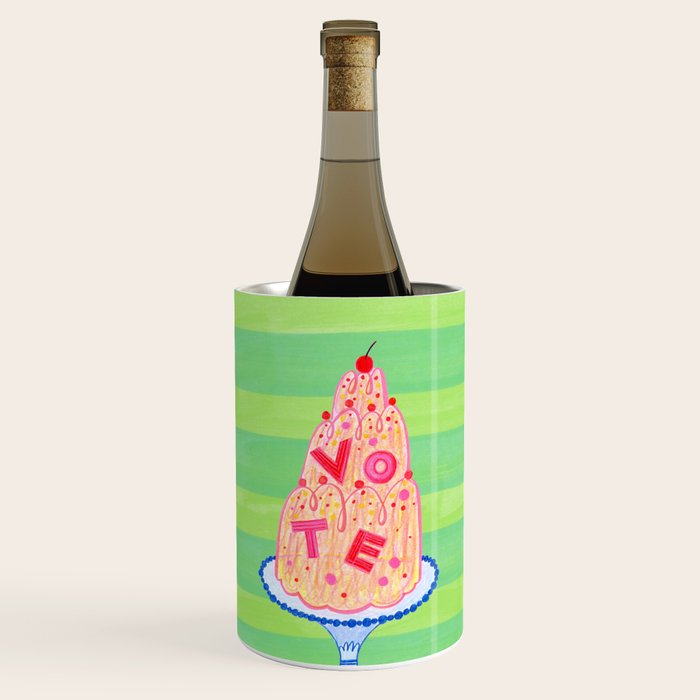 Mold the Future & Vote in Lime Green Wine Chiller Gallery Image 1