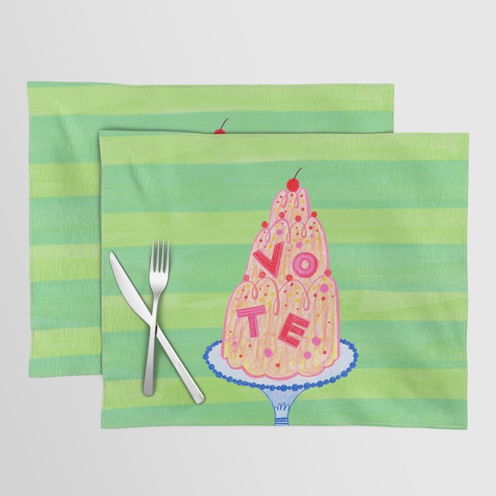 Mold the Future & Vote in Lime Green Placemat Gallery Image 1