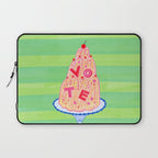 Mold the Future & Vote in Lime Green Laptop Sleeve Gallery Image 1