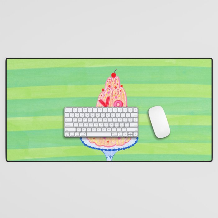 Mold the Future & Vote in Lime Green Desk Mat Gallery Image 1