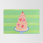 Mold the Future & Vote in Lime Green Rug Gallery Image 2