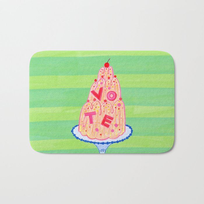 Mold the Future & Vote in Lime Green Bath Mat Gallery Image 1