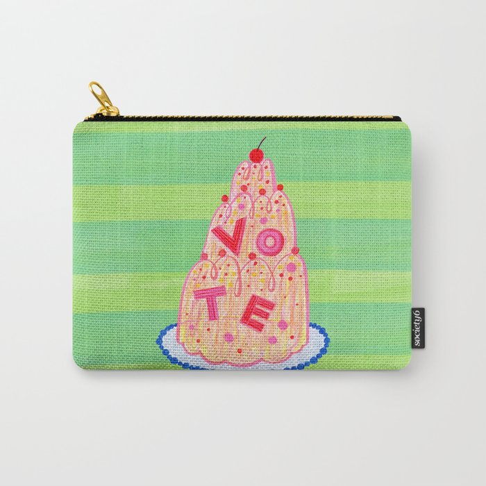 Mold the Future & Vote in Lime Green Carry All Pouch Gallery Image 1