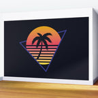 Retrowave sunset 3 / 80s - 90s Retro Wall Mural Gallery Image 2