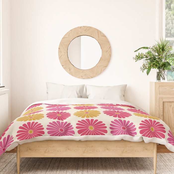 Retro Summer Daisies VII Duvet Cover Gallery Image 3