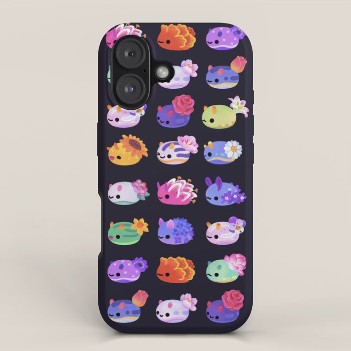 Flower sea slug - dark iPhone Case Gallery Image 1