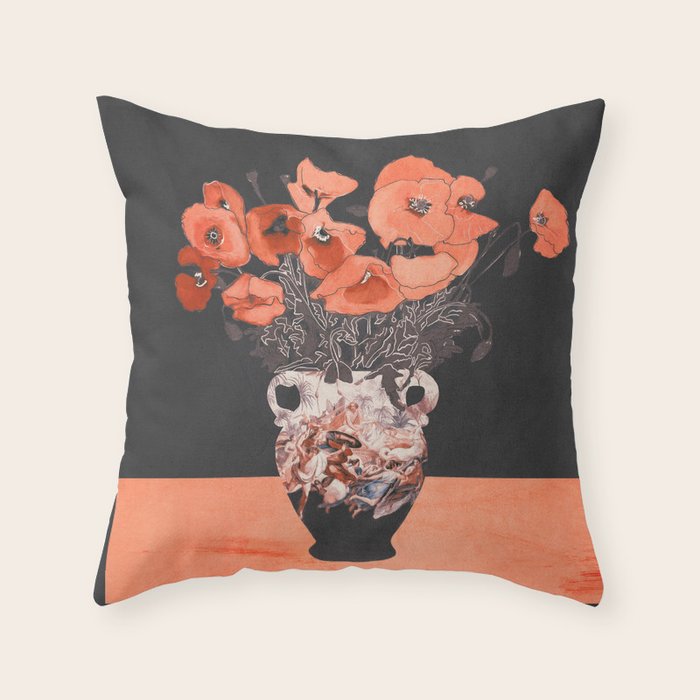 POPPY BOUQUET 2 Throw Pillow Gallery Image 6