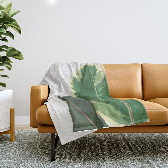 Leaf Study Throw Blanket Gallery Image 1
