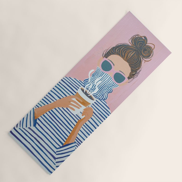 Cozy Morning Coffee Vibes Yoga Mat Gallery Image 1