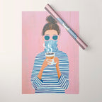 Cozy Morning Coffee Vibes Wrapping Paper Gallery Image 1