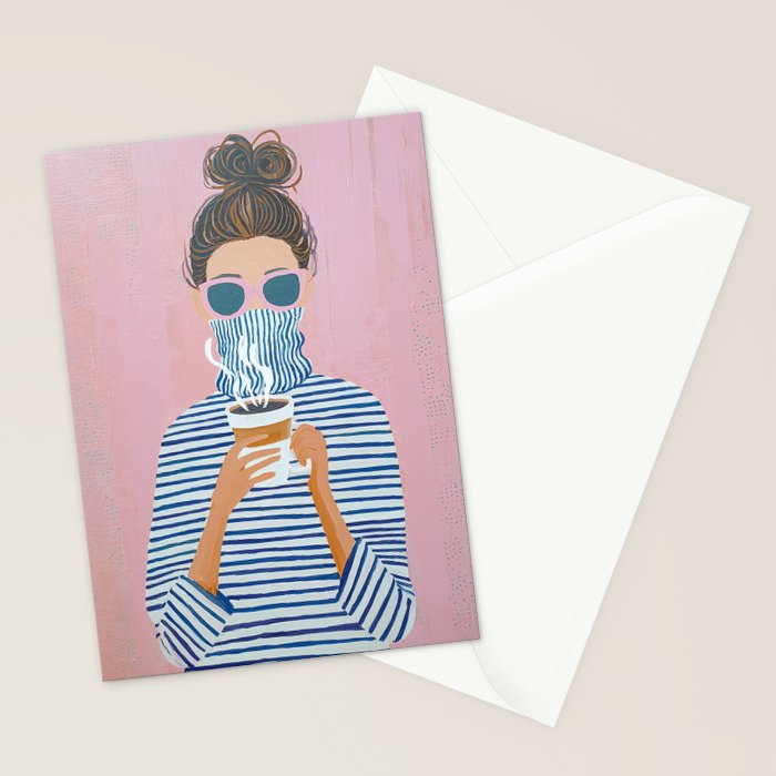 Cozy Morning Coffee Vibes Stationery Card Gallery Image 2