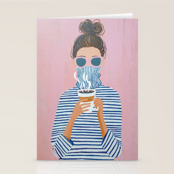 Cozy Morning Coffee Vibes Stationery Card Gallery Image 1