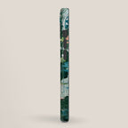 Imagine: A bright abstract painting in green, pink, and neon yellow by Alyssa Hamilton Art iPhone Case Gallery Image 2
