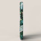 Imagine: A bright abstract painting in green, pink, and neon yellow by Alyssa Hamilton Art iPhone Case Gallery Image 2