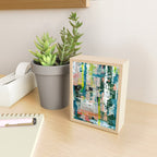 Imagine: A bright abstract painting in green, pink, and neon yellow by Alyssa Hamilton Art Mini Art Print Gallery Image 2