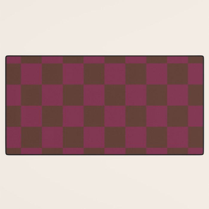 Chocolate x Ripe Berry Mixed Checker Desk Mat Gallery Image 3