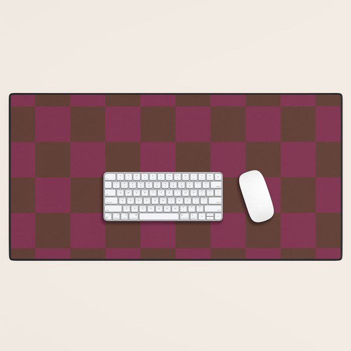Chocolate x Ripe Berry Mixed Checker Desk Mat Gallery Image 1