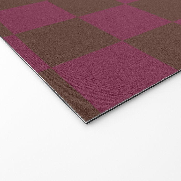 Chocolate x Ripe Berry Mixed Checker Welcome Mat Gallery Image 2